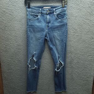 Levi Strauss Co. Women's 26 High Rise 721 Blue Skinny Jeans 26.5" 25.25" 9.5"